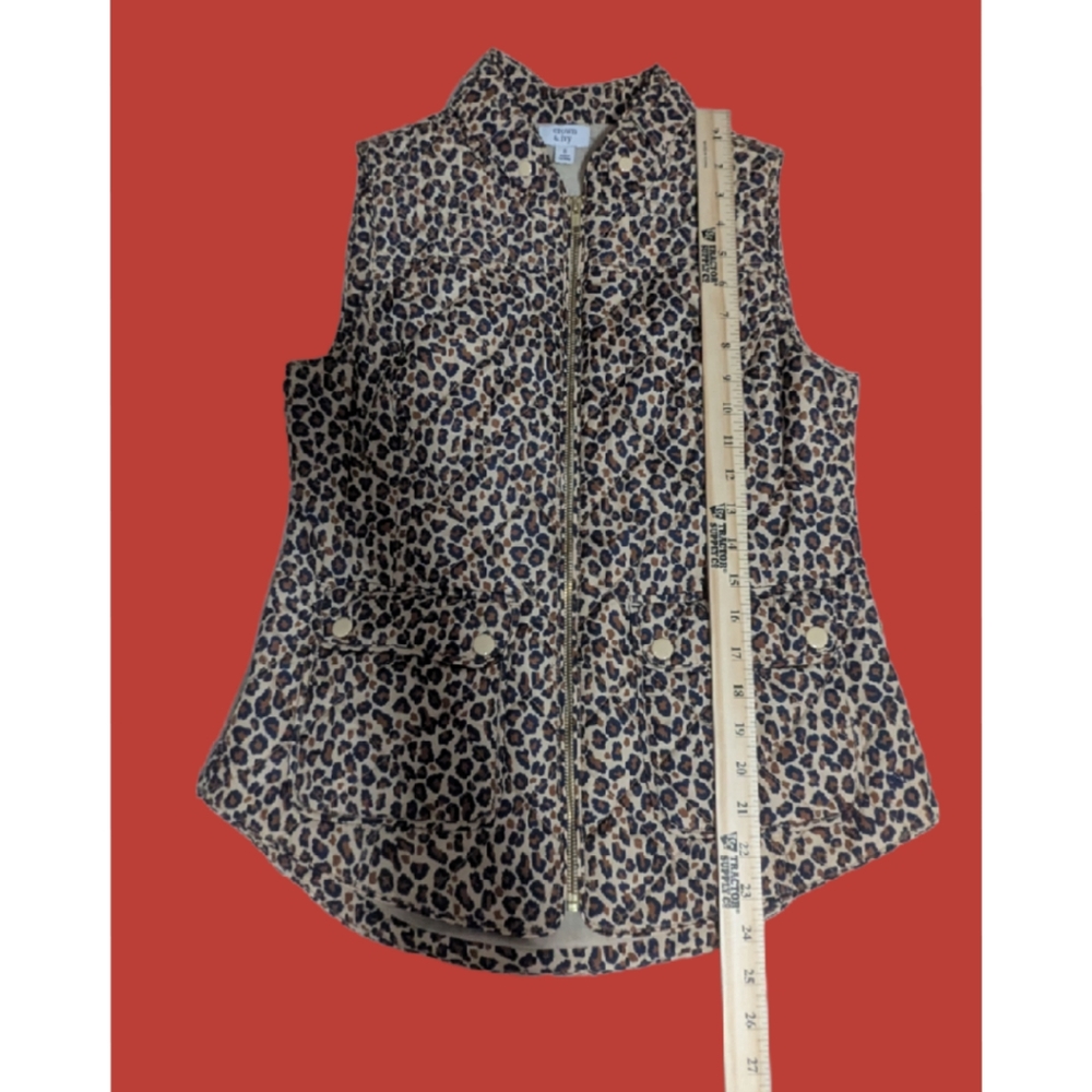 NWOT Crown Ivy Women's vest/leopard/small(4) - Picture 7 of 13